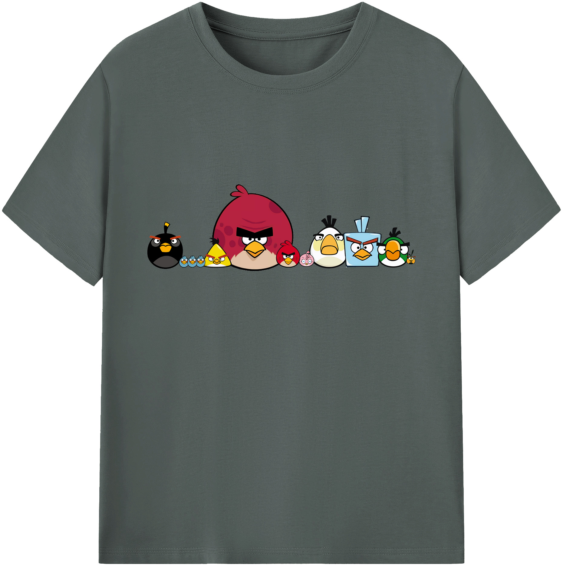 （画像用） Angry Birds アングリーバード 綿100％ メンズ半袖Tシャツ｜肌触りやわらか＆通気性